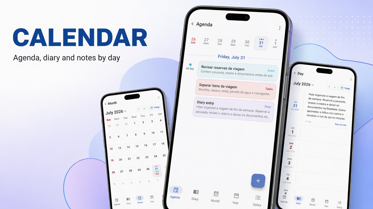How to use agenda, calendar and diary in DicaNote