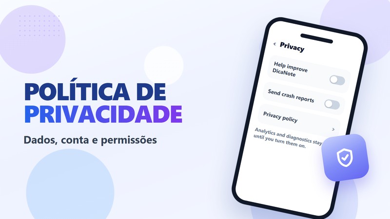 Política de Privacidade do DicaNote